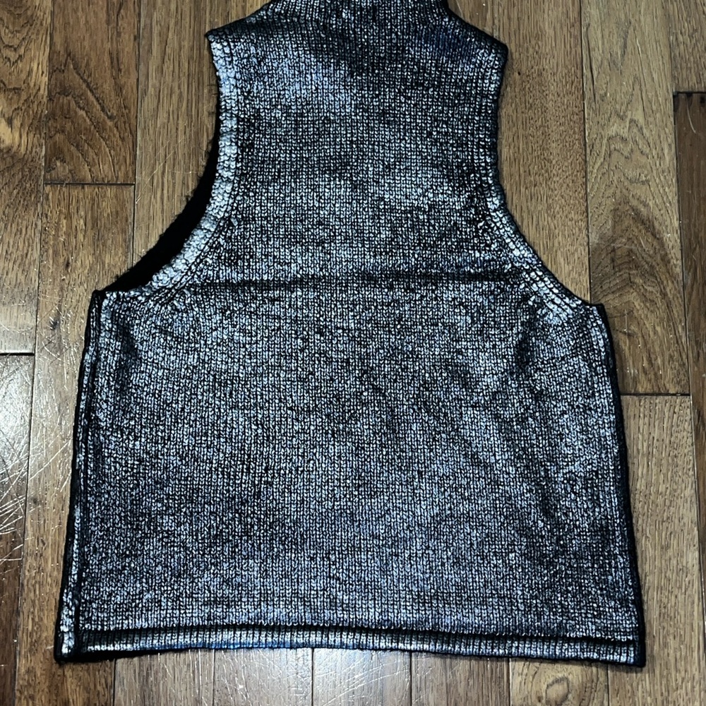 Pilcro Foiled Turtleneck Sweater Vest - Picture 4 of 5